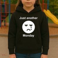 Just Another Monday Sad Face Kids Hoodie thumb 3