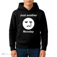 Just Another Monday Sad Face Kids Hoodie thumb 4