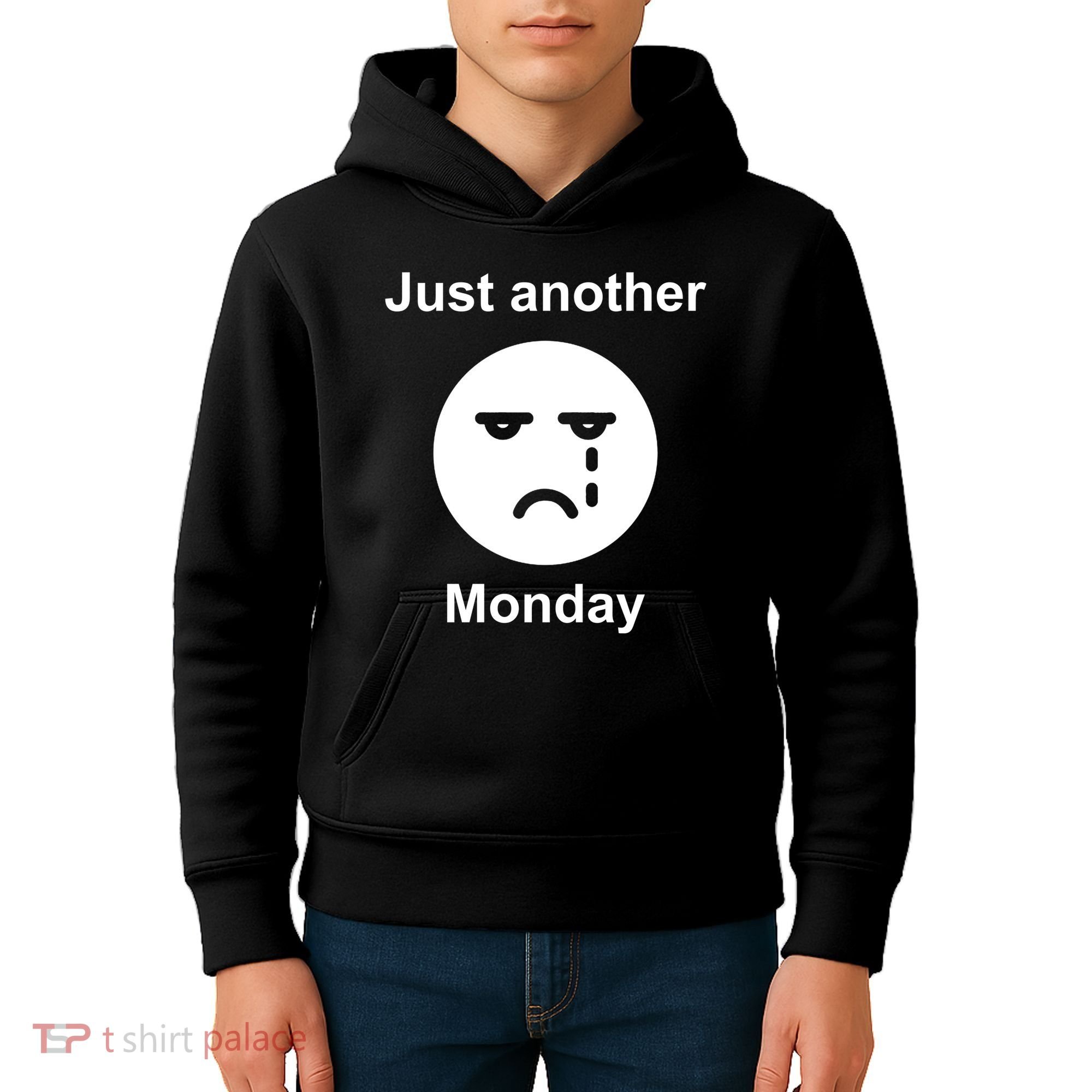 Just Another Monday Sad Face Kids Hoodie