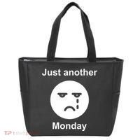 Just Another Monday Sad Face Tote Bag thumb 0