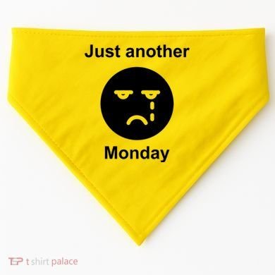 Just Another Monday Sad Face USA-Made Doggie Bandana