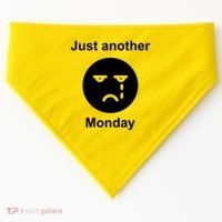 Just Another Monday Sad Face USA-Made Doggie Bandana thumb 0