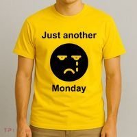 Just Another Monday Sad Face T-Shirt thumb 3