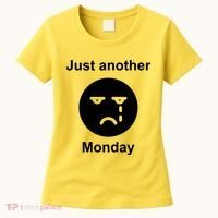 Just Another Monday Sad Face Women's T-Shirt thumb 0