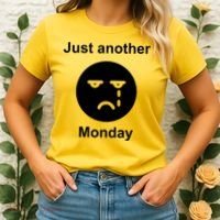 Just Another Monday Sad Face Women's T-Shirt thumb 2