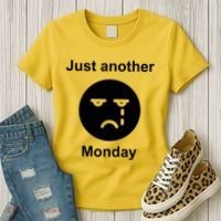 Just Another Monday Sad Face Women's T-Shirt thumb 3