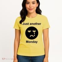 Just Another Monday Sad Face Women's T-Shirt thumb 4