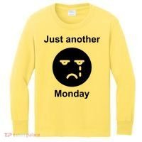 Just Another Monday Sad Face Kids Long Sleeve Shirt thumb 0