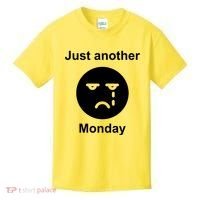 Just Another Monday Sad Face Kids T-Shirt thumb 0