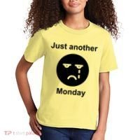 Just Another Monday Sad Face Kids T-Shirt thumb 2