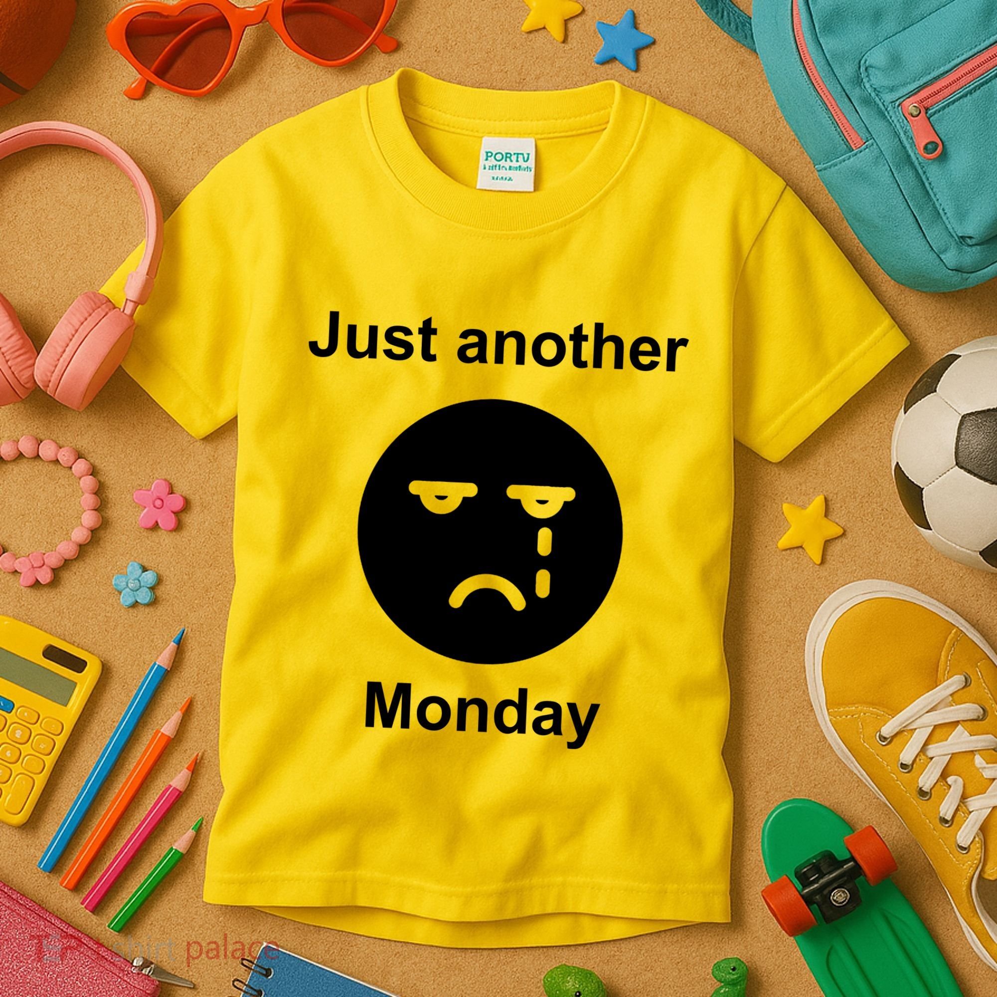 Just Another Monday Sad Face Kids T-Shirt