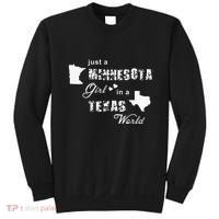 Just A Minnesota Girl In A Texas World Printing Sweatshirt thumb 0