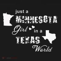 Just A Minnesota Girl In A Texas World Printing Women's Hoodie thumb 2