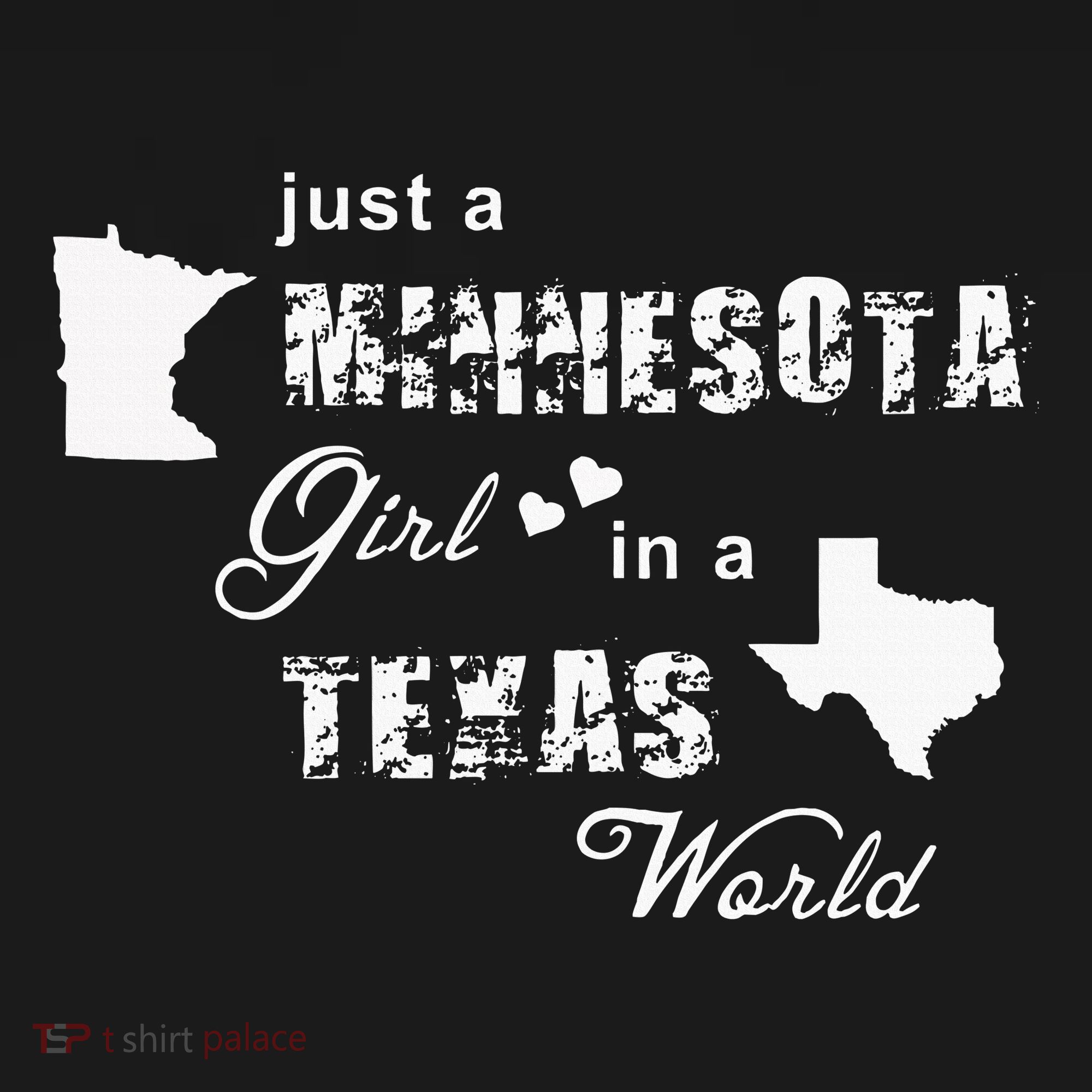 Just A Minnesota Girl In A Texas World Printing Women's Hoodie
