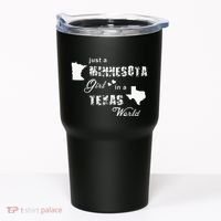Just A Minnesota Girl In A Texas World Printing Tumbler thumb 0