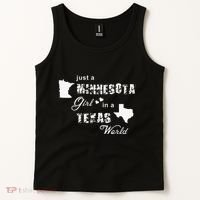 Just A Minnesota Girl In A Texas World Printing Tank Top thumb 2