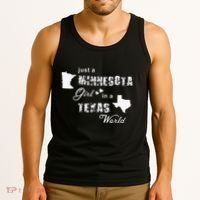 Just A Minnesota Girl In A Texas World Printing Tank Top thumb 3