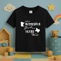 Just A Minnesota Girl In A Texas World Printing Toddler T-Shirt thumb 3