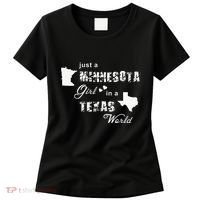 Just A Minnesota Girl In A Texas World Printing Women's T-Shirt thumb 0