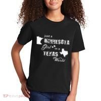 Just A Minnesota Girl In A Texas World Printing Kids T-Shirt thumb 2