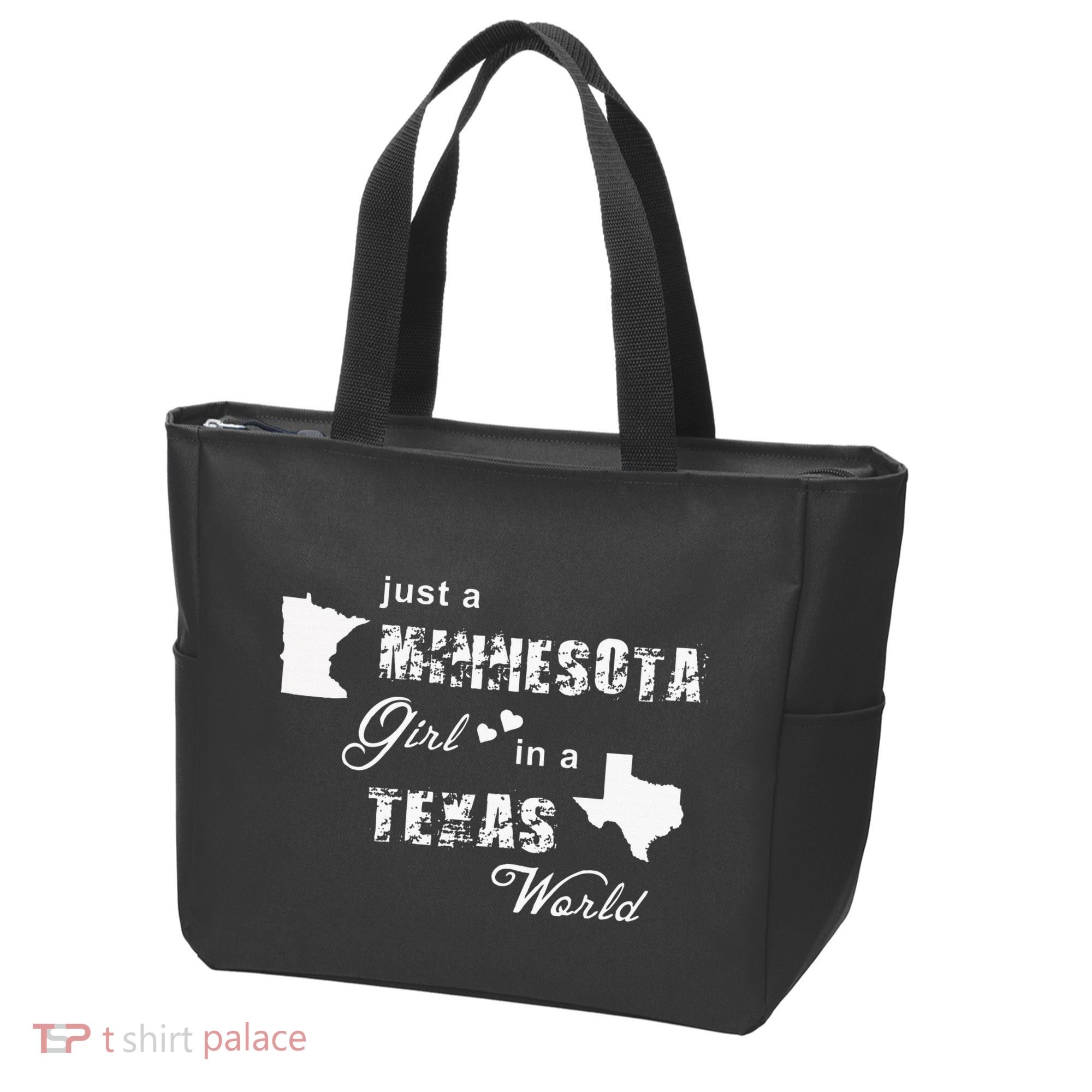Just A Minnesota Girl In A Texas World Printing Tote Bag