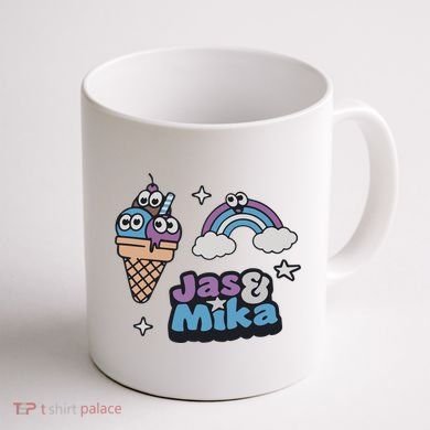 Jas And Mika Candyland Coffee Mug back