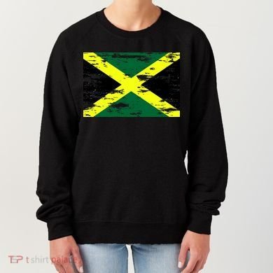 Jamaica Distressed Flag Women's Sweatshirt