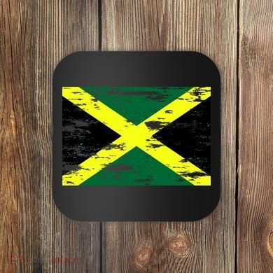 Jamaica Distressed Flag Coaster
