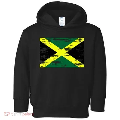 Jamaica Distressed Flag Toddler Hoodie
