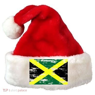 Jamaica Distressed Flag Santa Hat