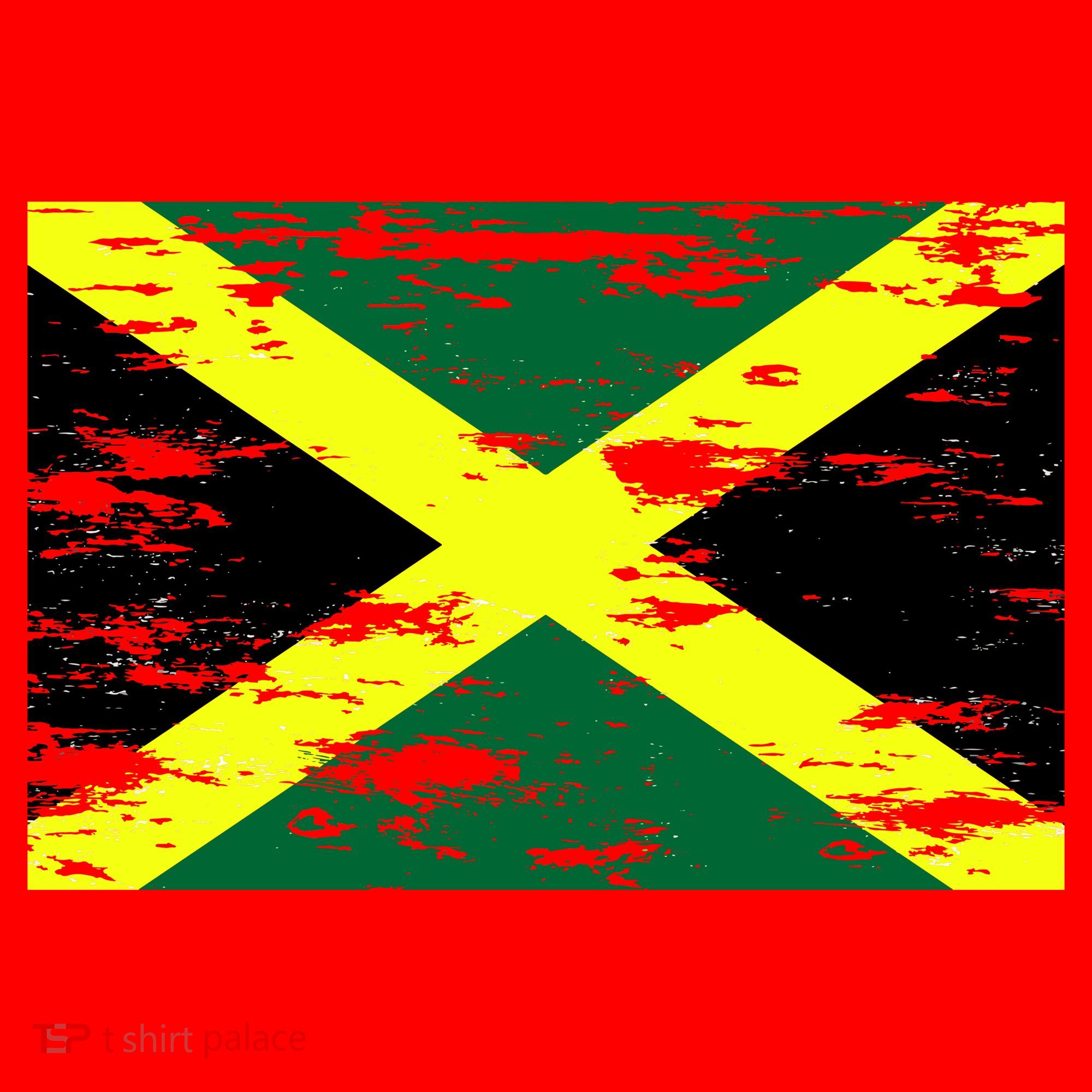 Jamaica Distressed Flag Santa Hat