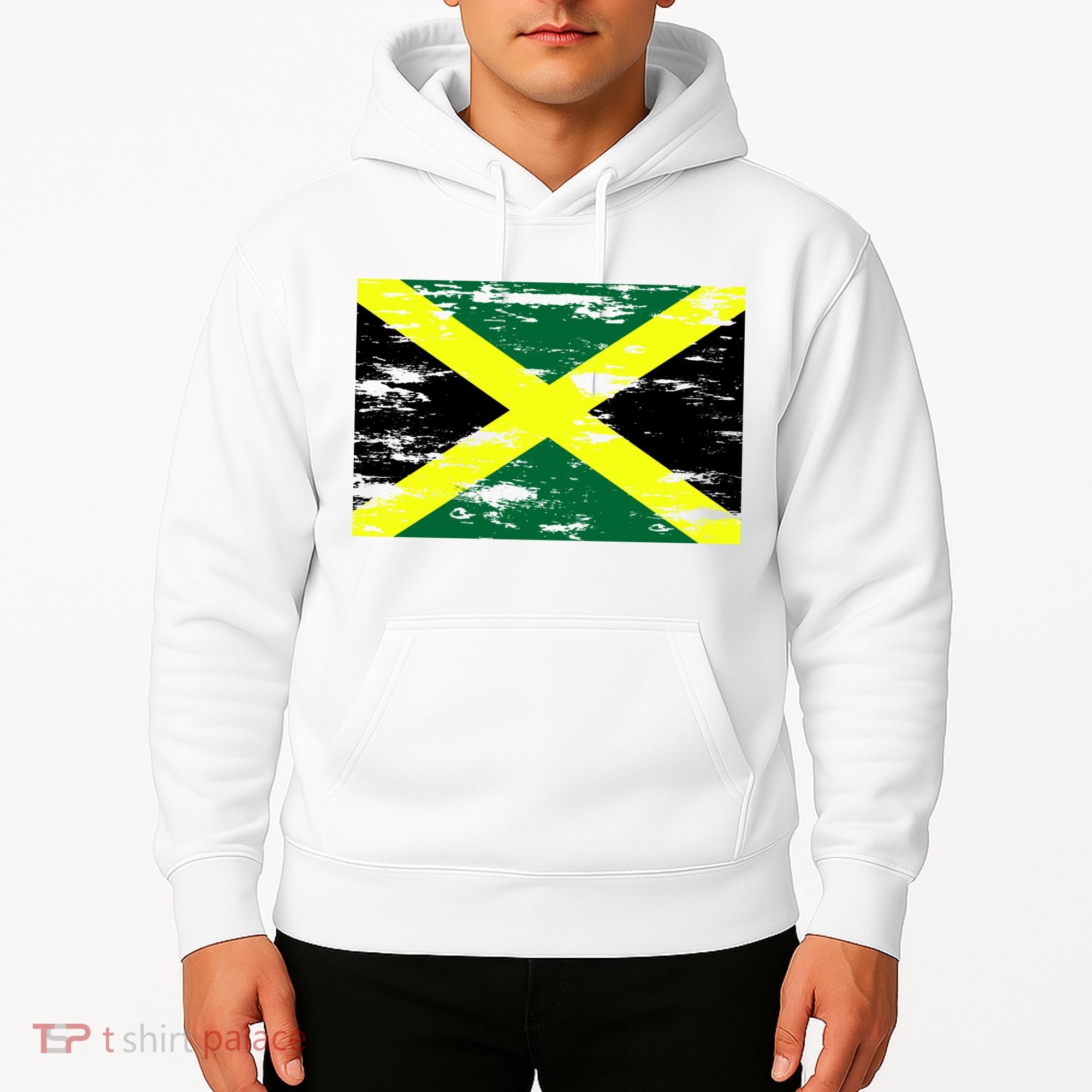 Jamaica Distressed Flag Hoodie