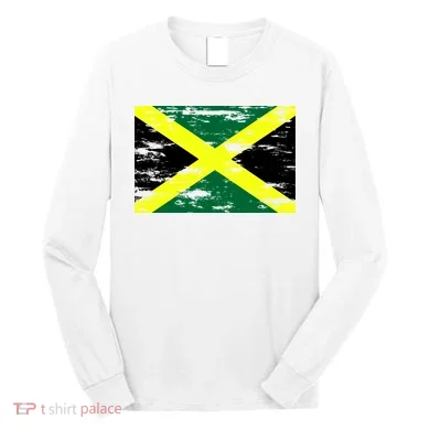 Jamaica Distressed Flag Long Sleeve Shirt