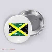 Jamaica Distressed Flag Button thumb 0