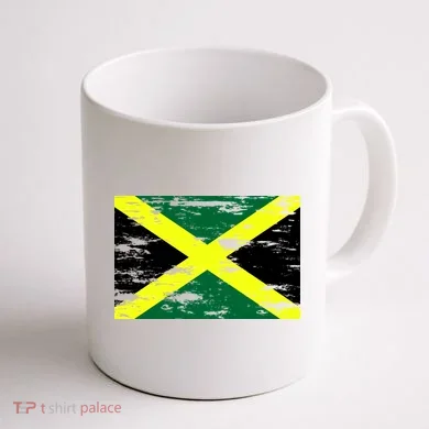 Jamaica Distressed Flag Coffee Mug back