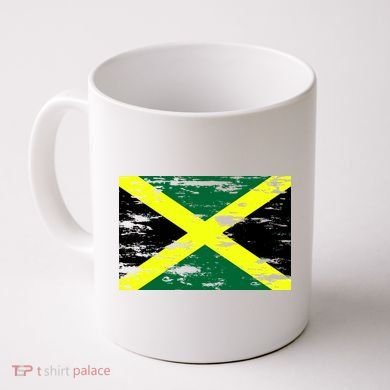 Jamaica Distressed Flag Coffee Mug