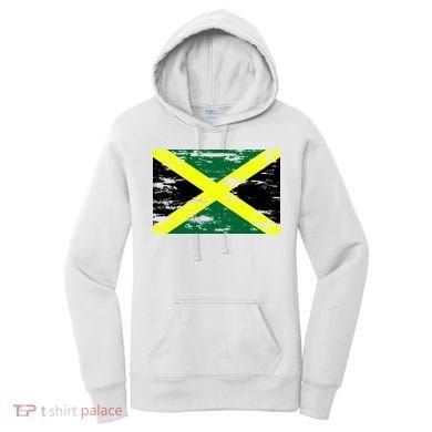 Jamaica Distressed Flag Women's Hoodie