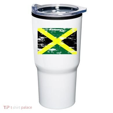 Jamaica Distressed Flag Tumbler