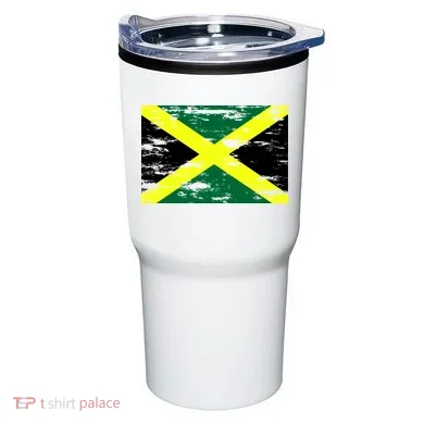 Jamaica Distressed Flag Tumbler