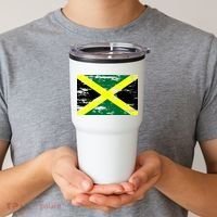 Jamaica Distressed Flag Tumbler thumb 2