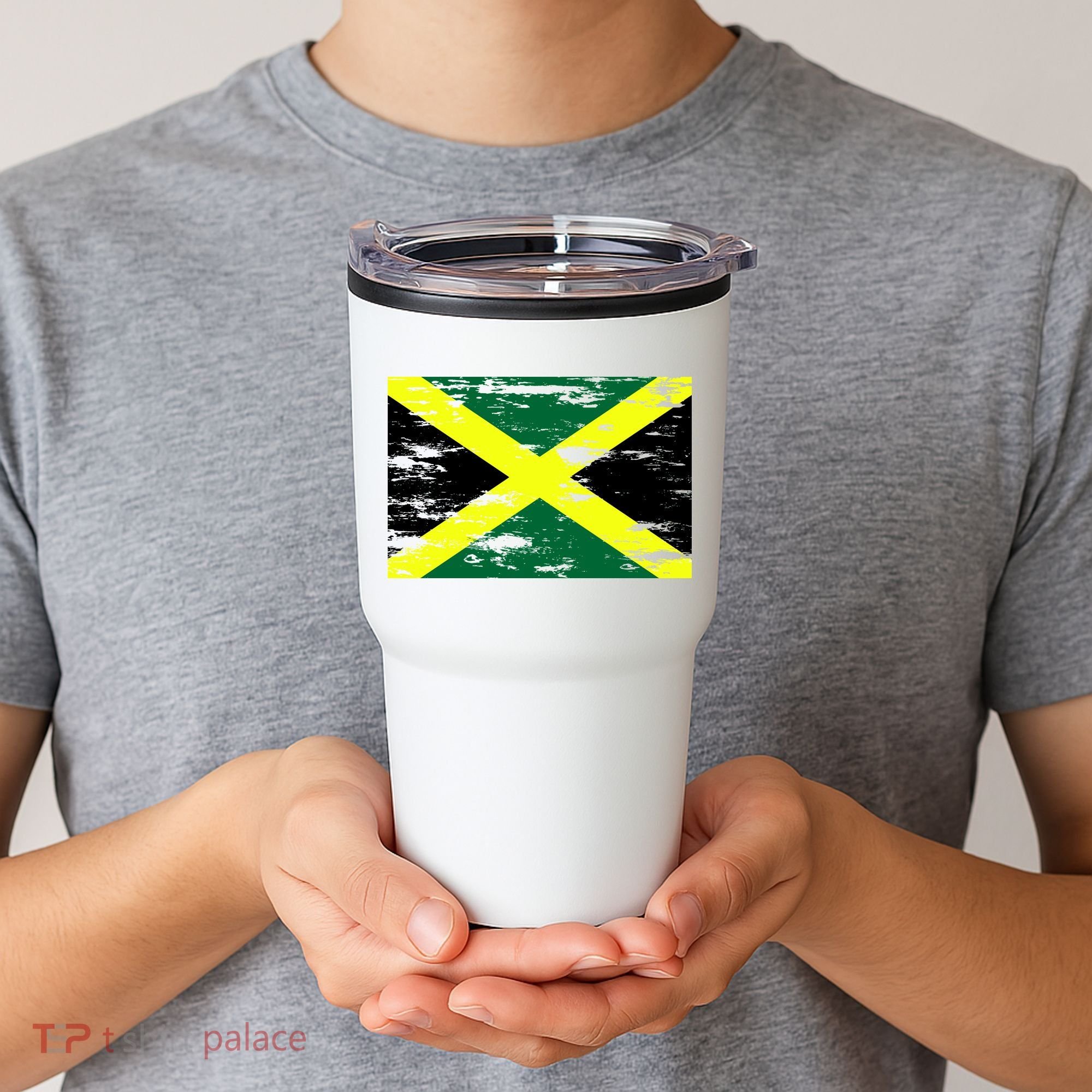 Jamaica Distressed Flag Tumbler
