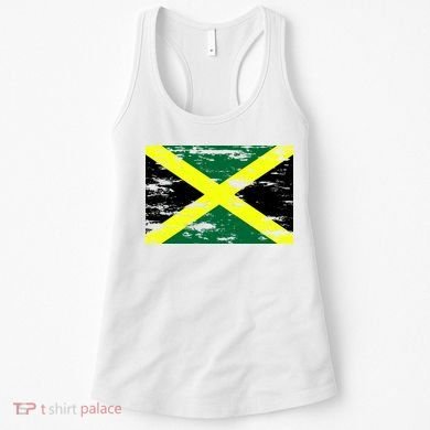 Jamaica Distressed Flag Women's Tank Top