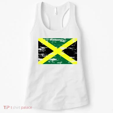 Jamaica Distressed Flag Women's Tank Top