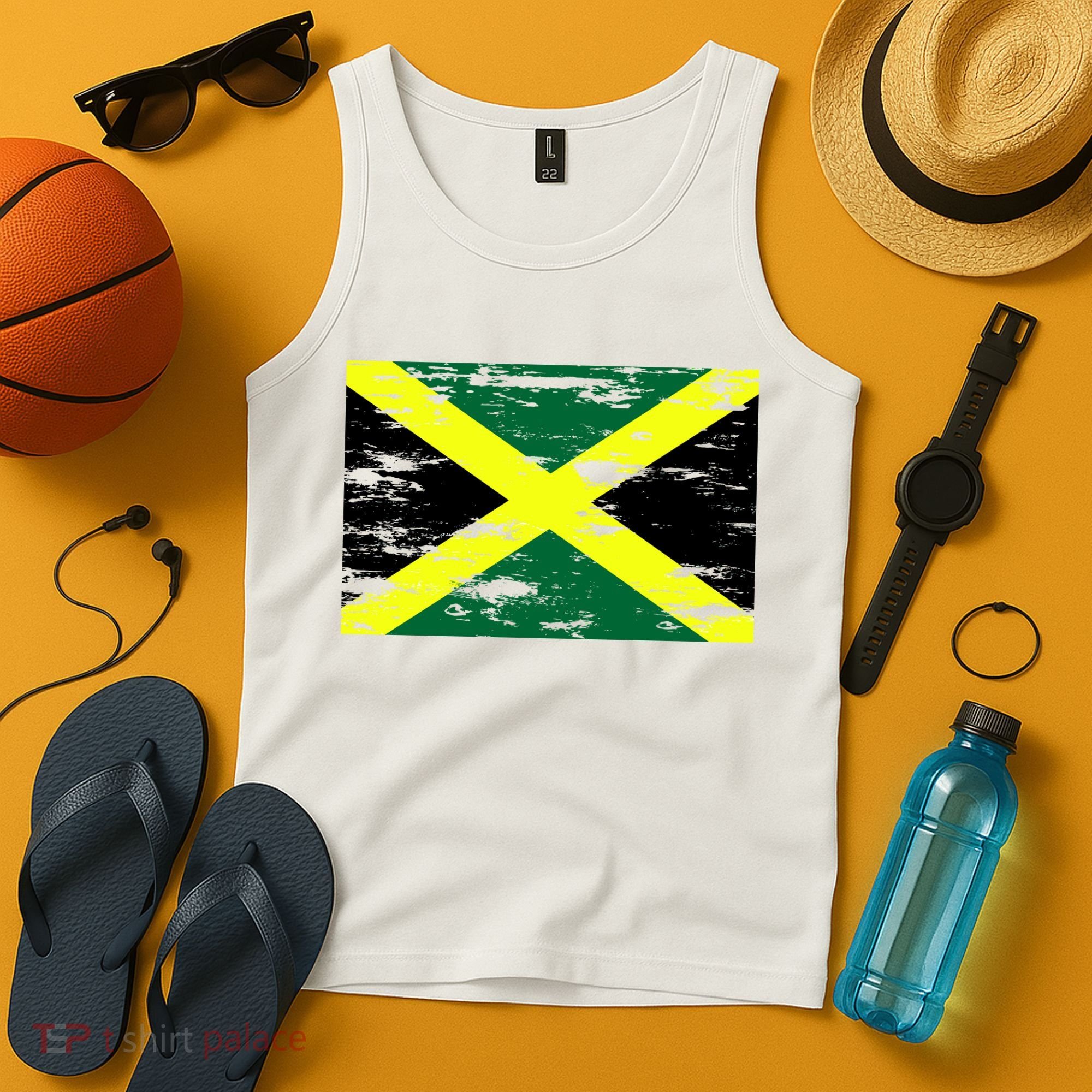 Jamaica Distressed Flag Tank Top