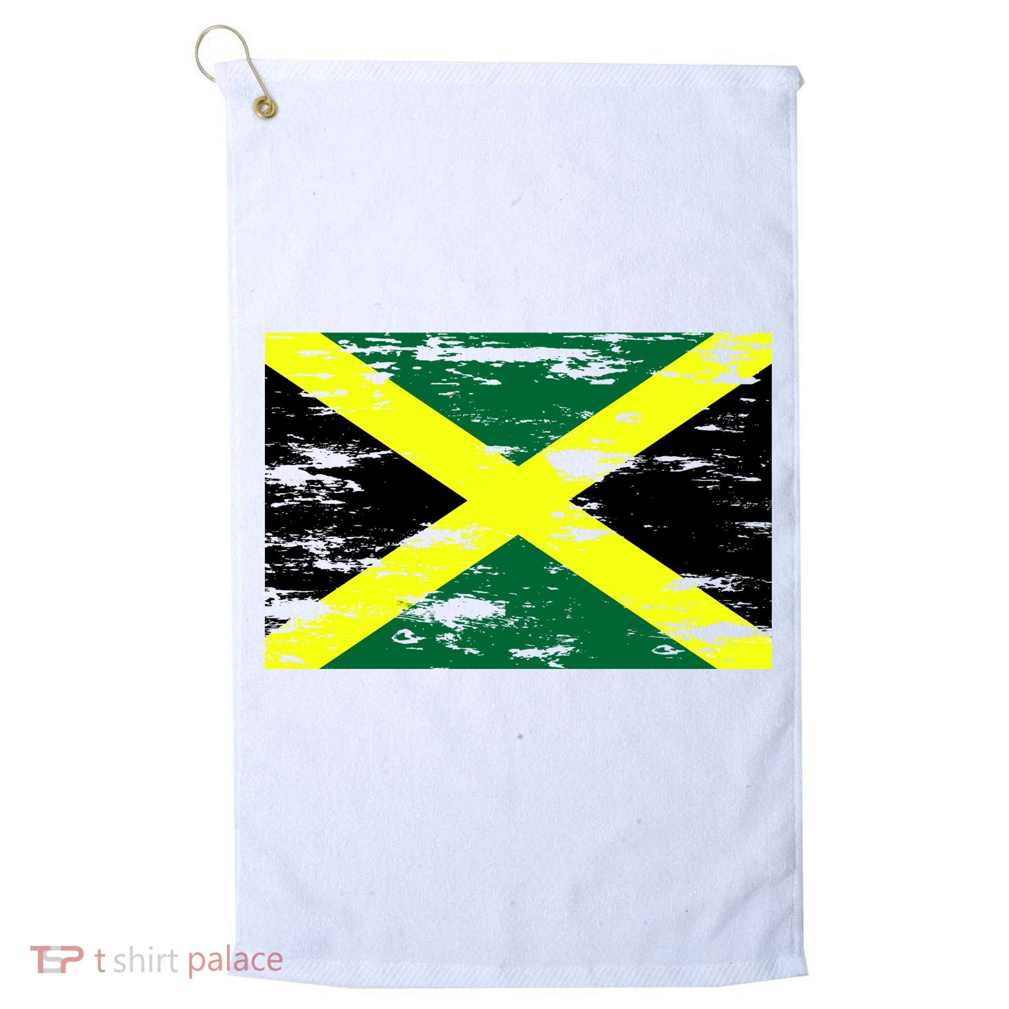 Jamaica Distressed Flag Golf Towel