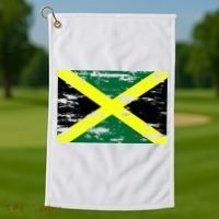 Jamaica Distressed Flag Golf Towel thumb 1