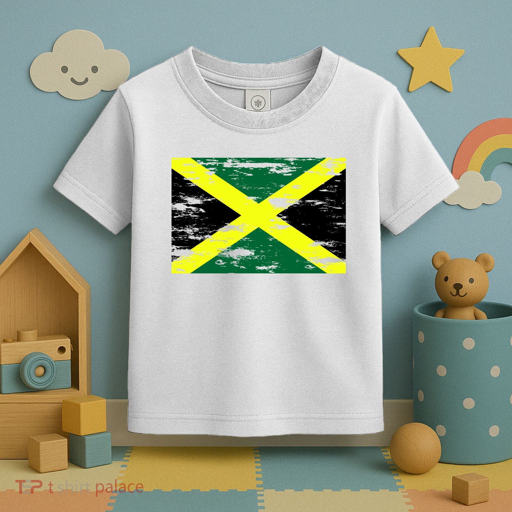 Jamaica Distressed Flag Toddler T-Shirt