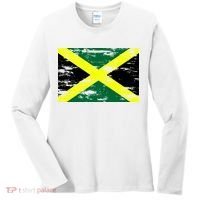 Jamaica Distressed Flag Women's Long Sleeve Shirt thumb 0