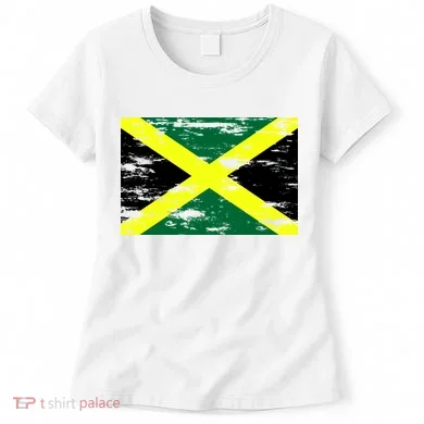 Jamaica Distressed Flag Women's T-Shirt