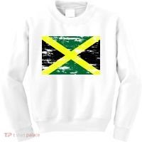 Jamaica Distressed Flag Kids Sweatshirt thumb 0